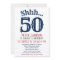 50th Surprise Birthday Invitation Mens Navy Blue