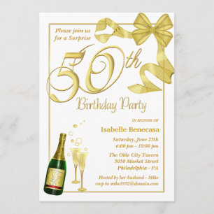 50th Surprise Birthday Party - Custom Invitations