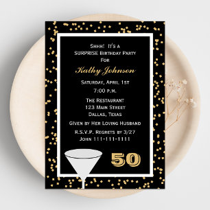 50th Surprise Birthday Party Invitation