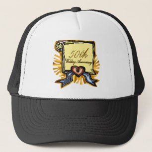 50th wedding anniversary 3w trucker hat