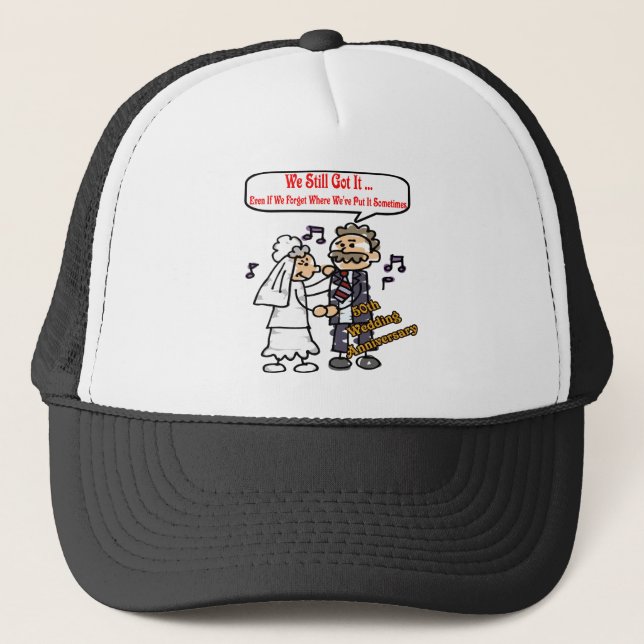 50th wedding anniversary 6t trucker hat (Front)