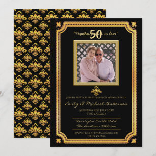 50th Wedding Anniversary - ADD PHOTO Invitations 4
