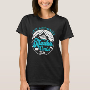 50th Wedding Anniversary Alaska Cruise 2024 Couple T-Shirt