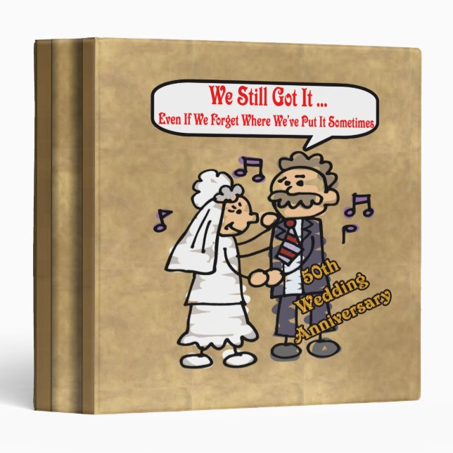 50th Wedding Anniversary Avery Binder (Front/Spine)