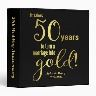 50th Wedding Anniversary Binder