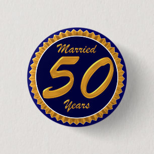 50th Wedding Anniversary Button