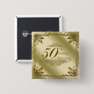 50th Wedding Anniversary Button