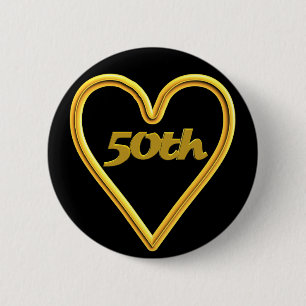 50th Wedding Anniversary Button