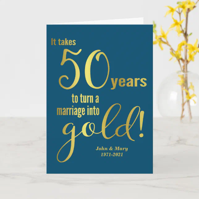 50th Wedding Anniversary Card | Zazzle