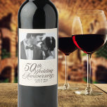 50th Wedding Anniversary Custom Wine Label<br><div class="desc">A fun way to celebrate your anniversary.</div>