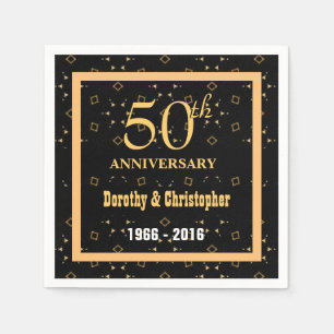 50th Wedding Anniversary Customizable V02 Napkin