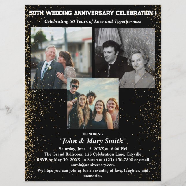 50th Wedding Anniversary Flyer (Front)