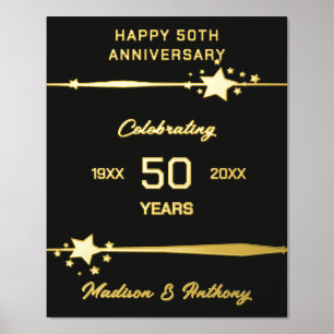 50Th Wedding Anniversary Foil Prints