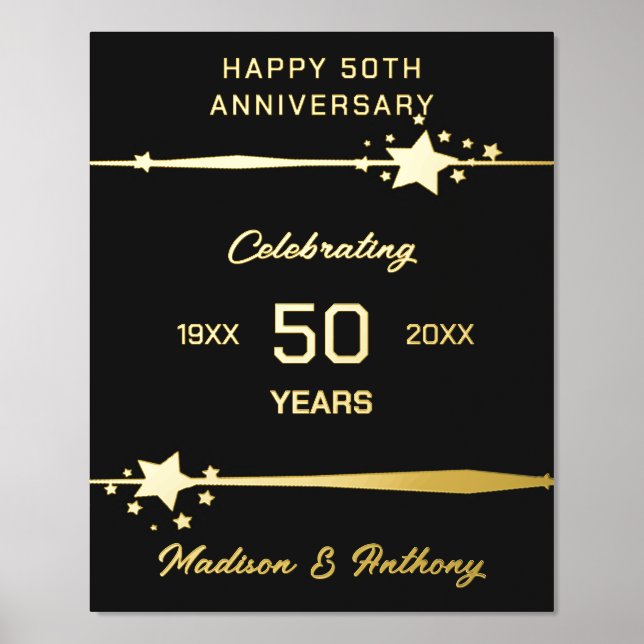 50Th Wedding Anniversary  Foil Prints (Front)