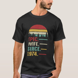 50th Wedding Anniversary for Her Epic Wife Since 1 T-Shirt