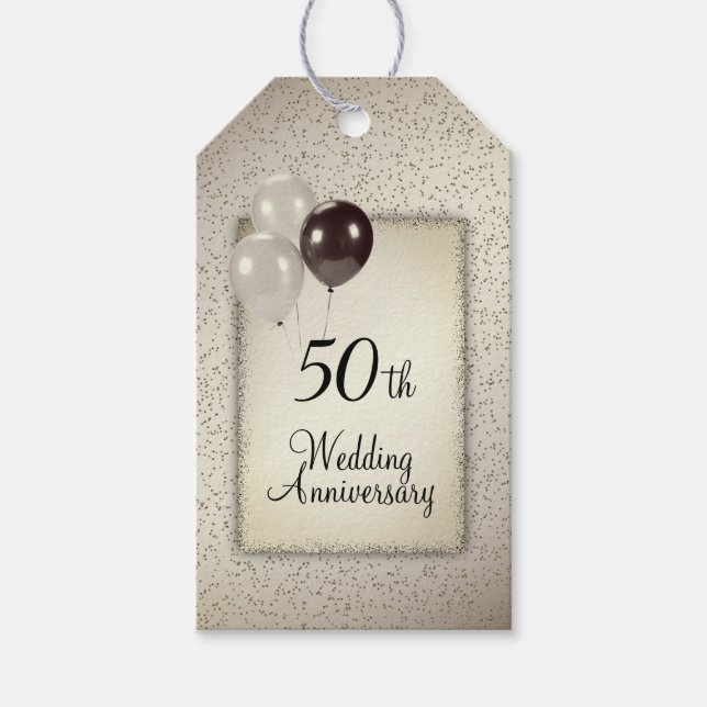 50th Wedding Anniversary  Gift Tags (Front)