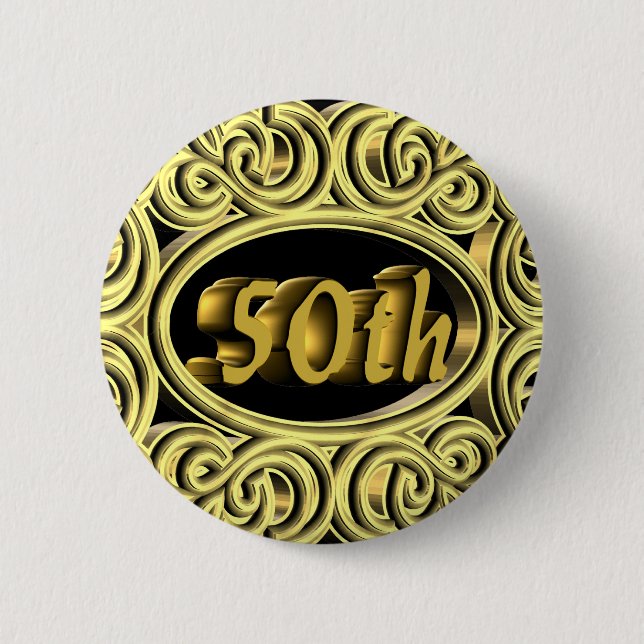 50th Wedding Anniversary Gifts 2 Inch Round Button (Front)