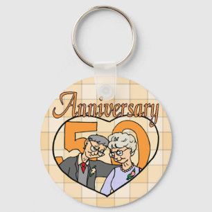50th Wedding Anniversary Gifts Keychain