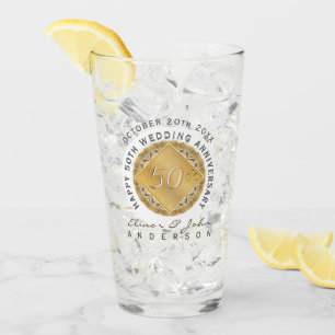 50th Wedding Anniversary Glass