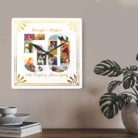50th Wedding Anniversary  Gold Art Deco Photo