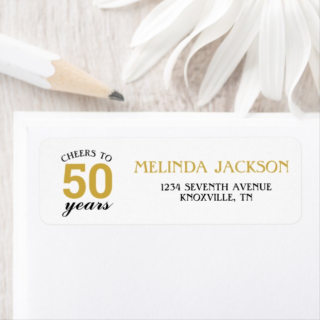 50th Wedding Anniversary Gold Cheers to 50 Years (Insitu)