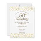 50th Wedding Anniversary Gold Hearts Confetti