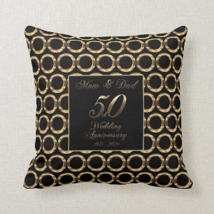 50th Wedding Anniversary Golden Wedding Parents Throw Pillow