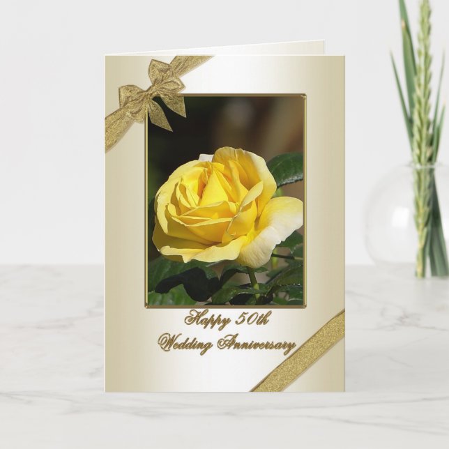 50th Wedding Anniversary Greeting Card (Front)