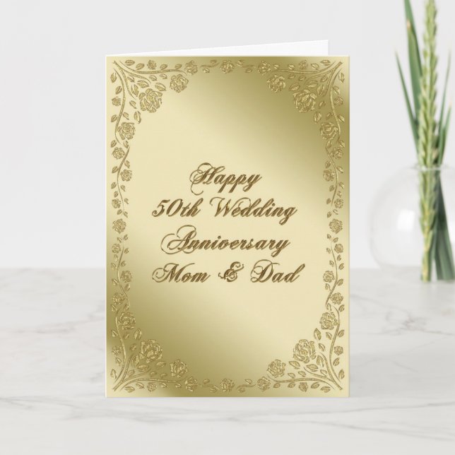 50th Wedding Anniversary Greeting Card (Front)