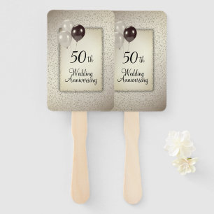 50th Wedding Anniversary  Hand Fan