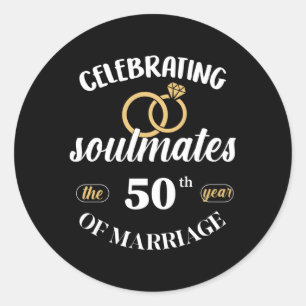 50Th Wedding Anniversary Husband 50 Classic Round Sticker