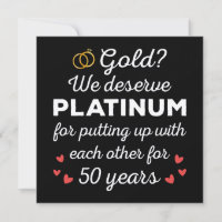 50th Wedding Anniversary I - Gold Funny Couple