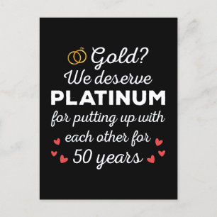 50th Wedding Anniversary I - Gold Funny Couple Postcard