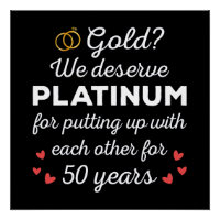 50th Wedding Anniversary I - Gold Funny Couple