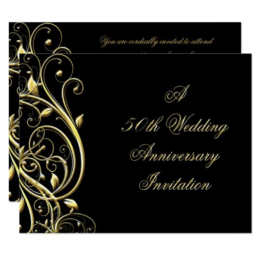 50th Wedding Anniversary Invitation Zazzle