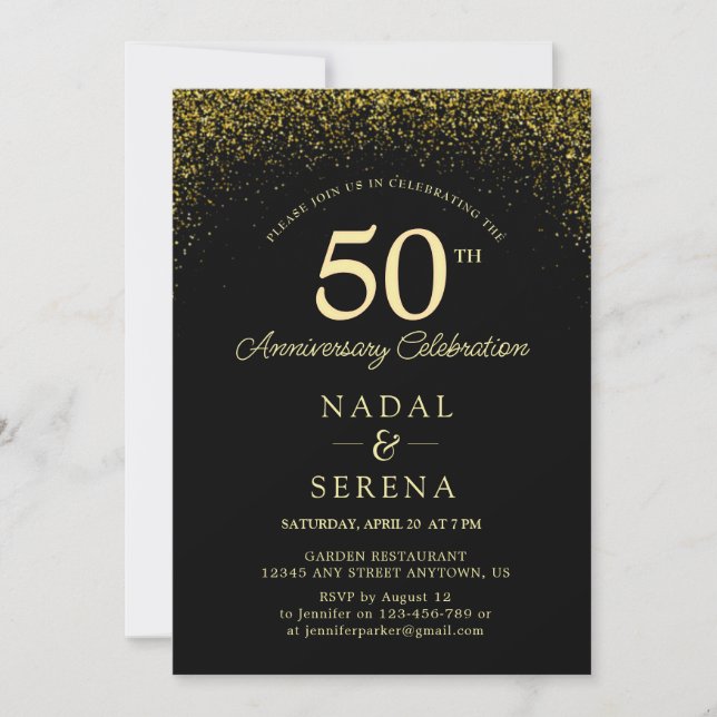50th Wedding Anniversary Invitation (Front)