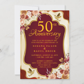 50th Wedding Anniversary Invitation