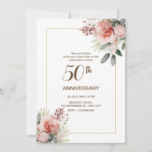 50th Wedding Anniversary Invitation
