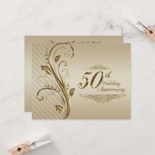 50th Wedding Anniversary Invitation Card