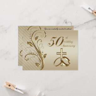 50th Wedding Anniversary Invitation Card