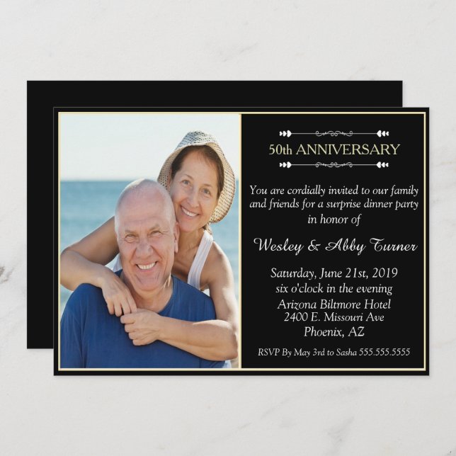 50th Wedding Anniversary Invite (Front/Back)