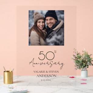 50th Wedding Anniversary Keepsake Acrylic Sign