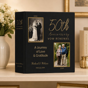 50th Wedding Anniversary Keepsake Vow Renewal Binder
