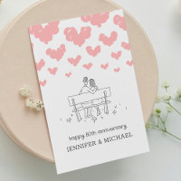 50th Wedding Anniversary Married Couple Hearts