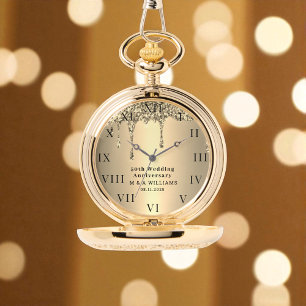 50th Wedding Anniversary Modern Elegant Fiftieth  Watch