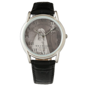 50th Wedding Anniversary Modern Elegant Photo  Watch