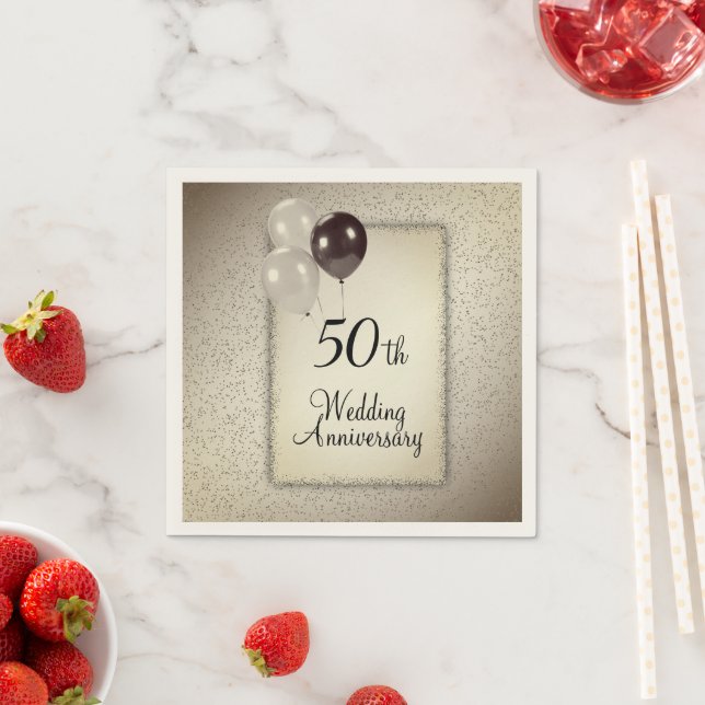 50th Wedding Anniversary  Napkin (Insitu)