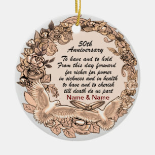 50th Wedding Anniversary  Ornament