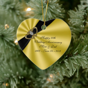 50th Wedding Anniversary Ornament