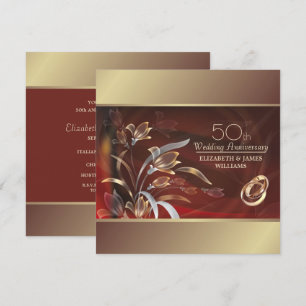50th Wedding Anniversary Party  Invitation